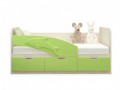 Кровать детская "Дельфин" 800х1800 матовый зеленый